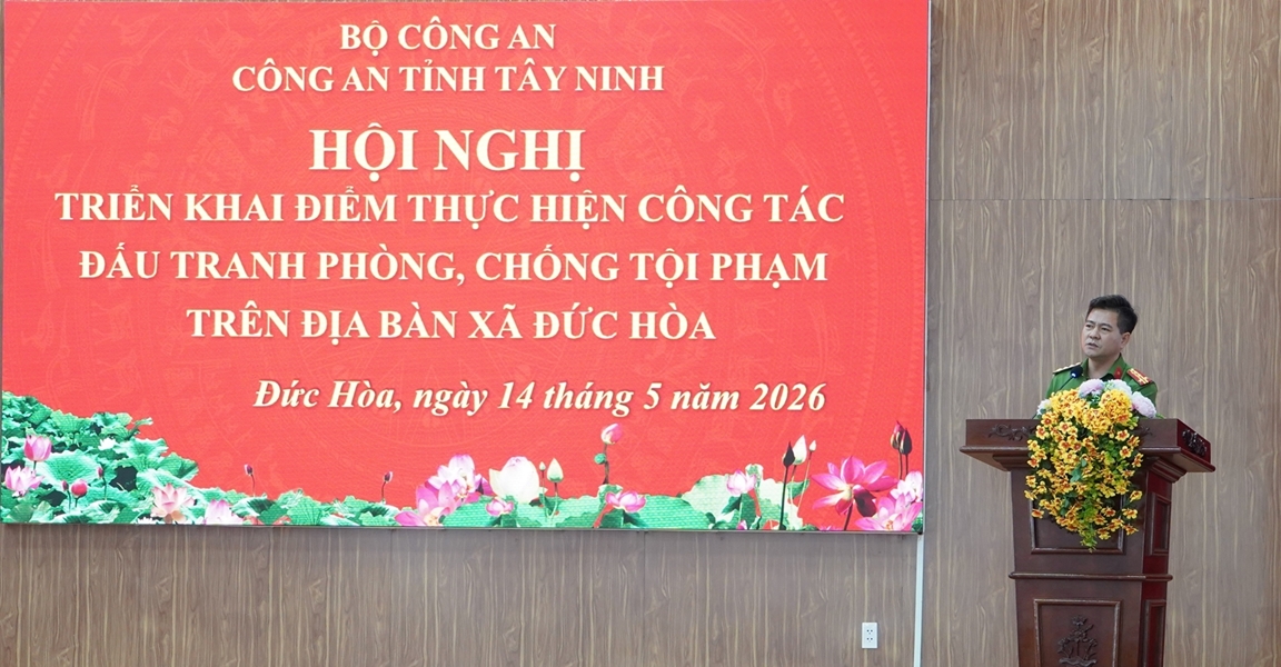 Triển khai điểm thực hiện công tác đấu tranh phòng, chống tội phạm trên địa bàn xã Đức Hòa